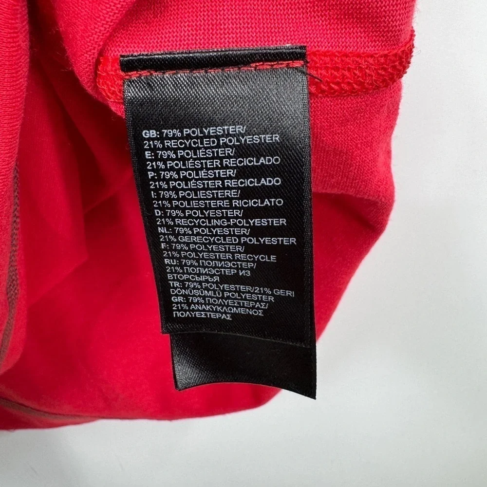 The North Face Polo Shirt Men's Medium Red 2 Tone Flash Dry Short Sleeve